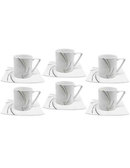 EVVIVA SET 6 TAZZE THE 110 ML CON PIATTINO - ELISABETH GREY