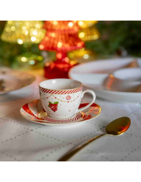 EVVIVA SET 6 TAZZINE CAFFÉ 90 ML CON PIATTINO - CANDY