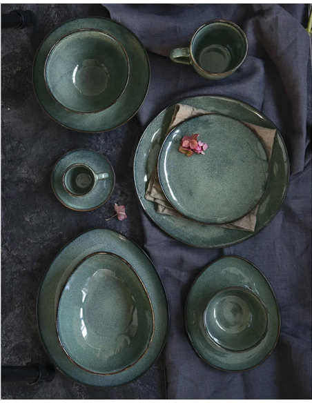 EASY LIFE INSALATIERA Ø 26 IN STONEWARE - GENESIS GREEN