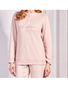 QBO PIGIAMA DONNA SERAFINO MANICA LUNGA E PANTALONE LUNGO... 2