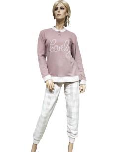 MYPI PIGIAMA DONNA SERAFINO MANICHE LUNGHE E PANTALONE LUNGO 2