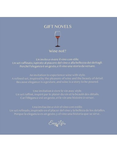EASY LIFE SET 3 PEZZI VINO - GIFT NOVELS