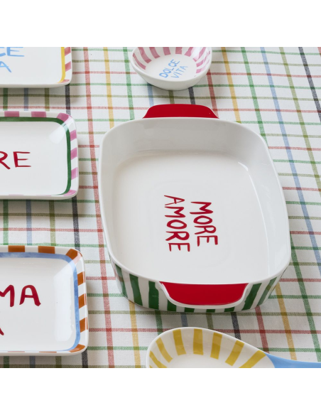 ANDREA FONTEBASSO PIROFILA RETTANGOLARE 33 X 19 X H5 CM - VIVA L'ITALIA