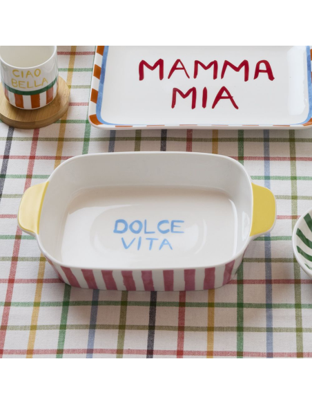 ANDREA FONTEBASSO PIROFILA RETTANGOLARE 23 X 14 X H4 CM - VIVA L'ITALIA