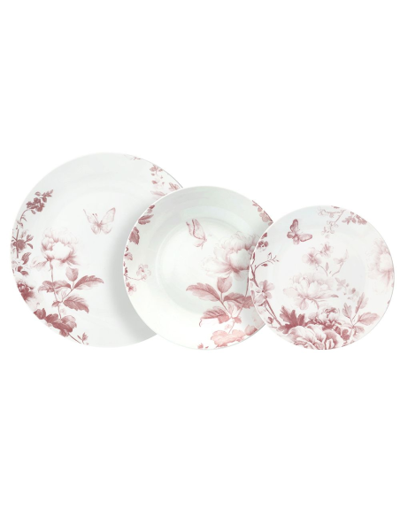 ANDREA FONTEBASSO SERVIZIO PIATTI 18 PEZZI - MOON VIE EN ROSE