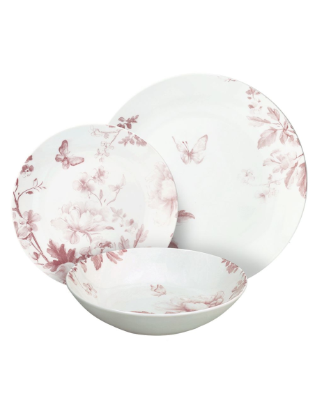 ANDREA FONTEBASSO SERVIZIO PIATTI 18 PEZZI - MOON VIE EN ROSE