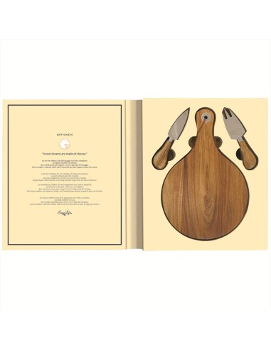 EASY LIFE SET TAGLIERE E 2 COLTELLI FORMAGGIO -...