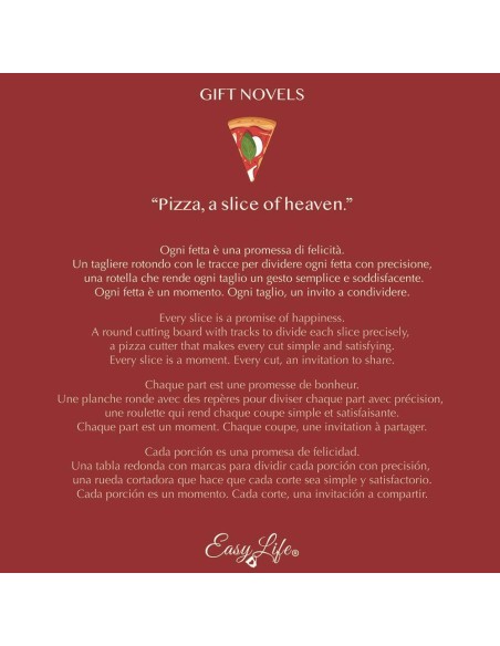 EASY LIFE SET TAGLIERE E TAGLIA PIZZA - GIFT NOVELS