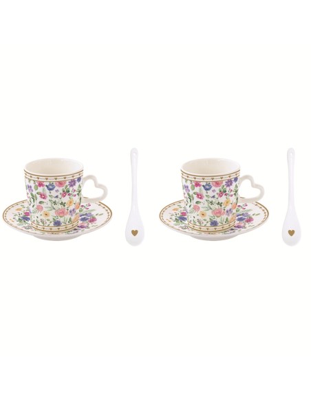 EASY LIFE SET 2 TAZZE CAFFÈ 100 ML C/PIATTINO - MON AMOUR