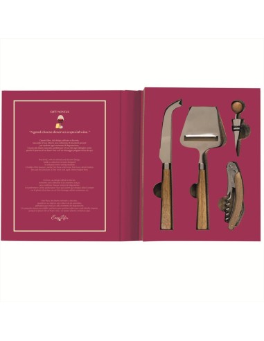 EASY LIFE SET 4 PEZZI VINO E FORMAGGIO - GIFT...