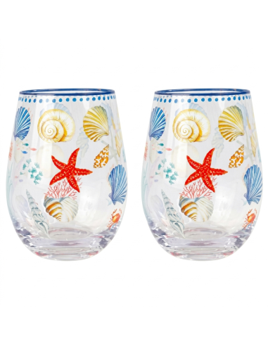 EASY LIFE SET 2 BICCHIERI 500 ML IN VETRO - SEA...