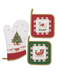 EASY LIFE SET 2 PRESINE + 1 GUANTO DA CUCINA - CHRISTMAS...