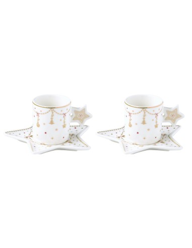 EASY LIFE SET 2 TAZZE CAFFE NATALIZIE 80 ML -...