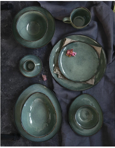 EASY LIFE COPPETTA Ø 15 CM IN STONEWARE - GENESIS GREEN 2