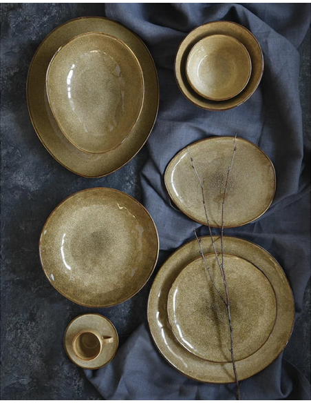 EASY LIFE PIATTO FONDO OVALE 21X17 CM IN STONEWARE - GENESIS