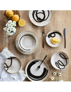 ANDREA FONTEBASSO SERVIZIO PIATTI 18 PEZZI - MOON MAORI 2