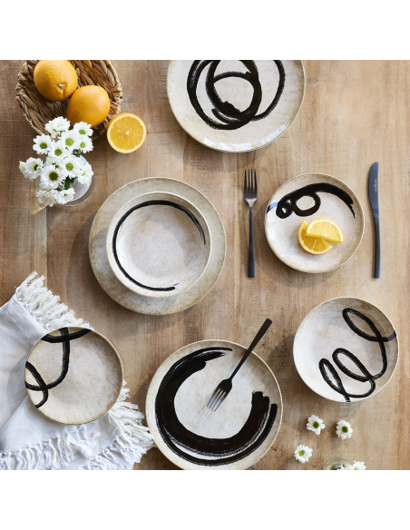 ANDREA FONTEBASSO SERVIZIO PIATTI 18 PEZZI - MOON MAORI