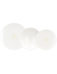 ANDREA FONTEBASSO SERVIZIO PIATTI 18 PEZZI - MOON IVORY