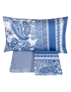 FAZZINI COMPLETO LENZUOLA-COPRILETTO 2 PIAZZE IN RASO - FEZ