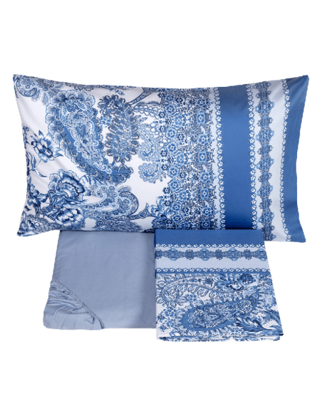 FAZZINI COMPLETO LENZUOLA-COPRILETTO 2 PIAZZE IN RASO - FEZ