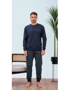 QBO PIGIAMA UOMO SERAFINO MANICA LUNGA E PANTALONE LUNGO...