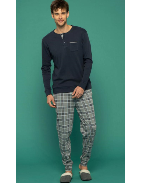NOIDINOTTE PIGIAMA UOMO SERAFINO MANICA LUNGA E PANTALONE LUNGO