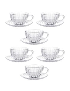 ANDREA FONTEBASSO SET 6 TAZZE THE 210 ML CON PIATTINO -...