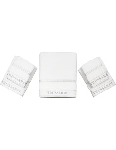 TRUSSARDI COMPLETO DA BAGNO 5 PEZZI IN SPUGNA 100% COTONE...