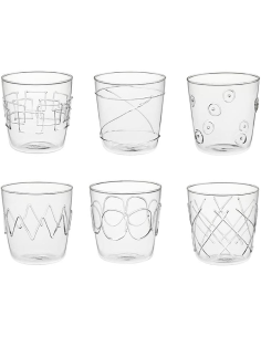 GALBIATI MILANO SET 6 BICCHIERI ACQUA 39 CL - LOLLIPOP