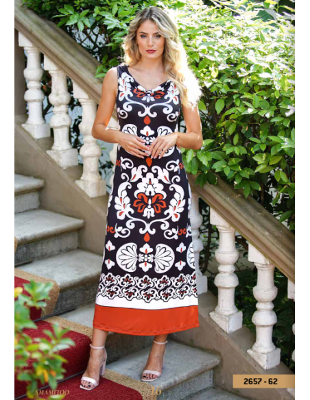 AMAMITOO ABITO MARE DONNA SCOLLO A V E SPALLA LARGA IN VISCOSA