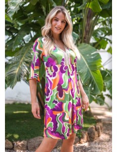 AMAMITOO ABITO MARE DONNA SCOLLO A V E MANICA LUNGA IN...