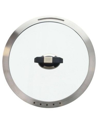 TOGNANA COPERCHIO IN VETRO CON BORDO IN ACCIAIO...