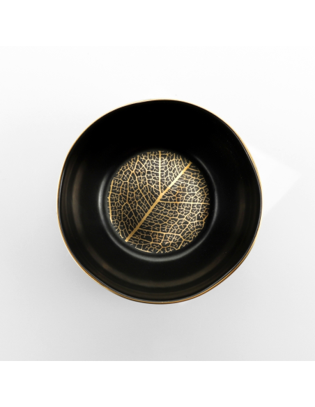 WEISSESTAL SET 6 COPPETTE 15 CM - ONIX BLACK GOLD LEAF