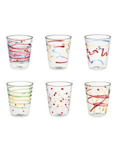 GALBIATI MILANO SET 6 BICCHIERI ACQUA 47 CL - CARNIVAL