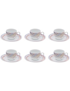 GALBIATI MILANO SET 6 TAZZE CAFFÉ 90 ML IN PORCELLANA -...