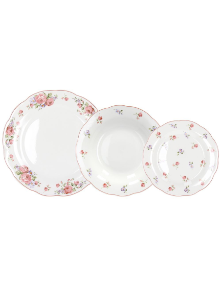 ANDREA FONTEBASSO SERVIZIO PIATTI 18 PEZZI IN PORCELLANA - POEMA CAMARGUE