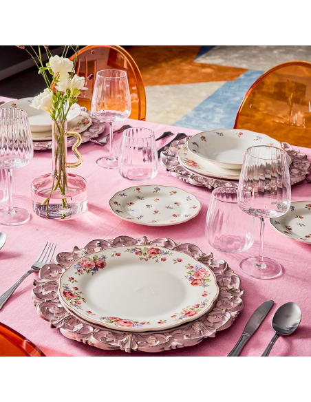 ANDREA FONTEBASSO SERVIZIO PIATTI 18 PEZZI IN PORCELLANA - POEMA CAMARGUE