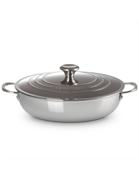 Le Creuset Tegame 30 cm 4.8 Lt con coperchio in Acciaio inox - Evolution