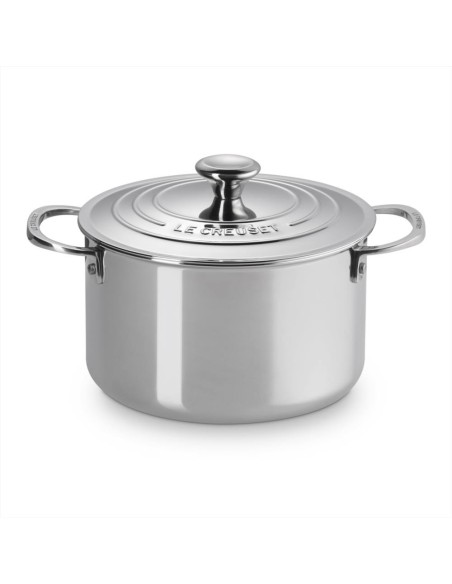Le Creuset Casseruola bordi alti con coperchio in Acciaio inox - Evolution