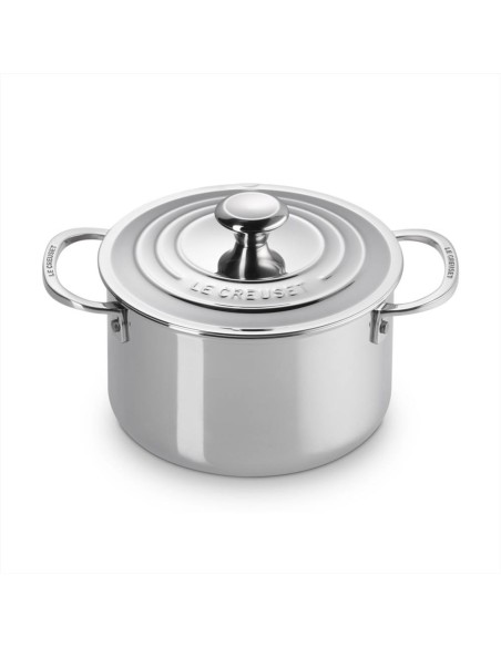 Le Creuset Casseruola bordi alti con coperchio in Acciaio inox - Evolution