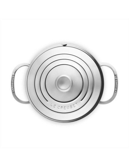 Le Creuset Casseruola bordi alti con coperchio in Acciaio inox - Evolution