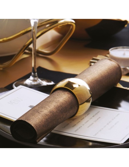 SAMBONET LEGATOVAGLIOLO Ø 5 CM IN ACCIAIO INOX - SPHERA MIRROR PVD