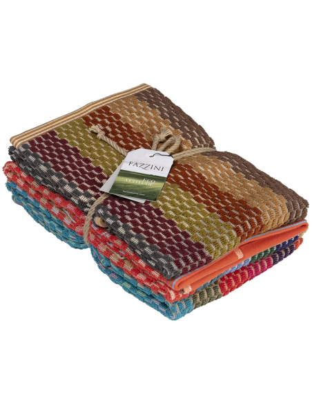 FAZZINI SET 3 STROFINACCI IN SPUGNA 100% COTONE - ATTITUDE