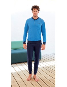 QBO PIGIAMA UOMO SERAFINO MANICA LUNGA E PANTALONE LUNGO...