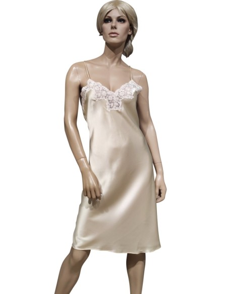 SELITE COMPLETO LINGERIE DONNA VESTAGLIA E SOTTOVESTE 100% SETA - COLLIER