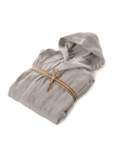 FAZZINI ACCAPPATOIO CON CAPPUCCIO IN SPUGNA 100% COTONE -...