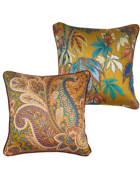 ETRO QUILT MATRIMONIALE IN RASO DOUBLEFACE CON 2 CUSCINI ARREDO - GIANO