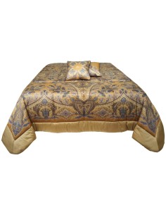 ETRO TRAPUNTA MATRIMONIALE IN RASO CON 2 CUSCINI ARREDO -...