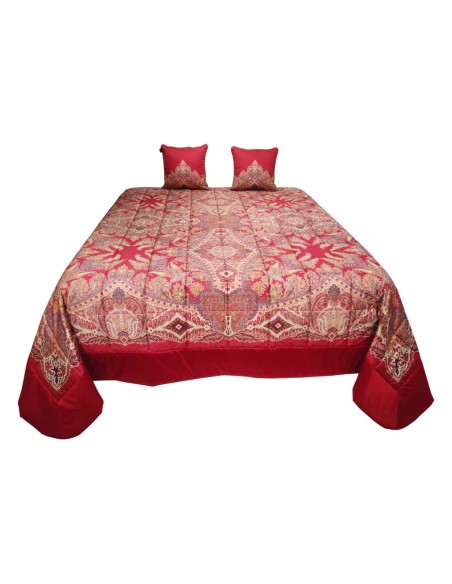 ETRO TRAPUNTINA MATRIMONIALE IN RASO CON 2 CUSCINI ARREDO - KIRI