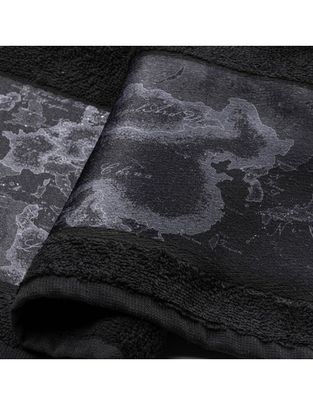 1ᴬ CLASSE SET 2 ASCIUGAMANI VISO E OSPITE IN SPUGNA 100% COTONE - GEO NIGHT